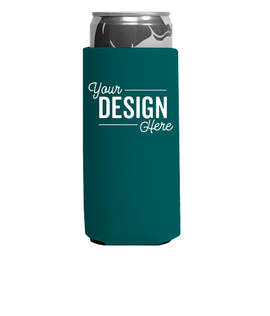 Foldable Slim Can Cooler - Color: Turquoise