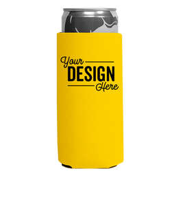 Foldable Slim Can Cooler - Color: Yellow
