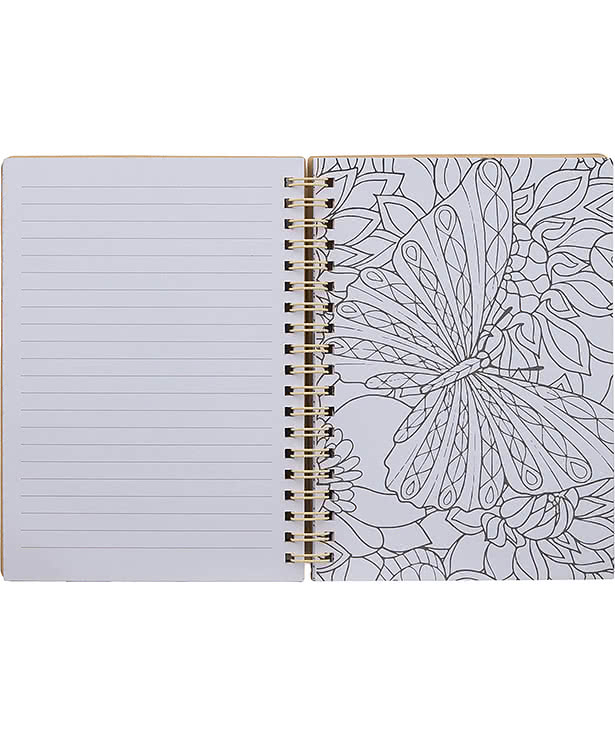 Mix Doodle FSC Hard Cover Spiral Notebook with Markers
