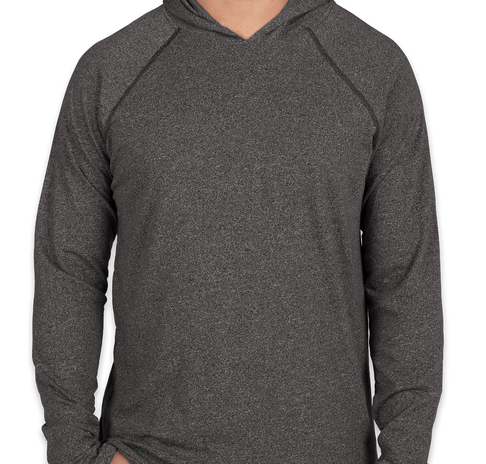 Next Level Hooded Melange Long Sleeve T-shirt-default
