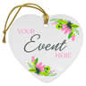 Full Color Heart Ceramic Ornament