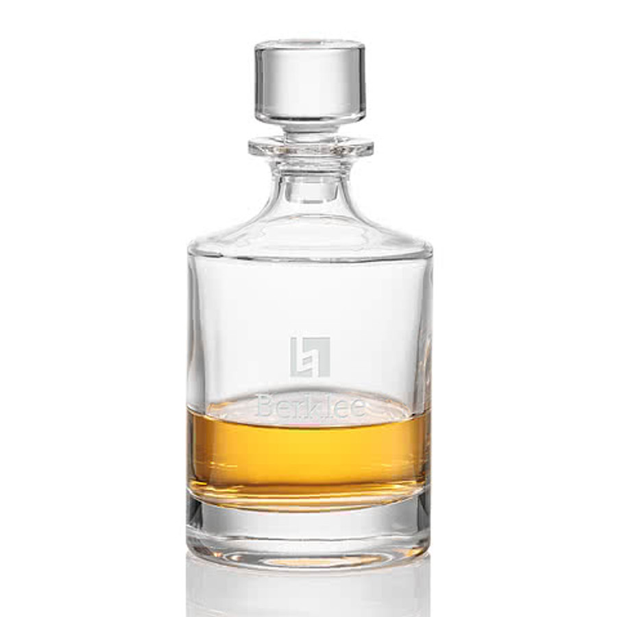 Laser Etched 30 oz. Whitlock Decanter with Lid in Clear