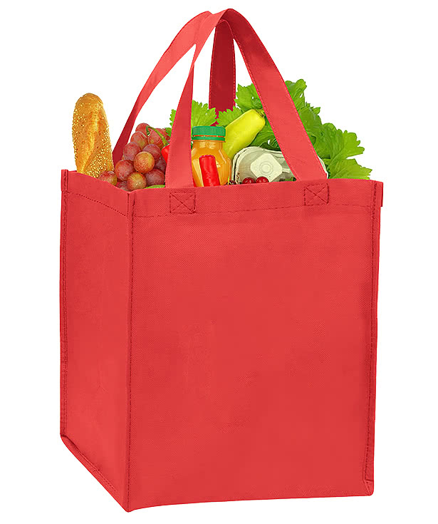 Medium Gusseted Non-Woven Grocery Tote Bag