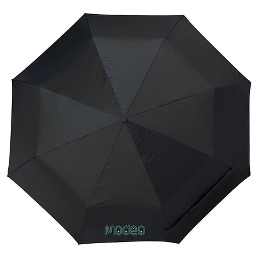 Full Color 42" Arc Folding Auto Open/Close Compact Umbrella in Silver / Black