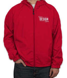 Sport-Tek Full Zip Hooded Jacket - Color: True Red