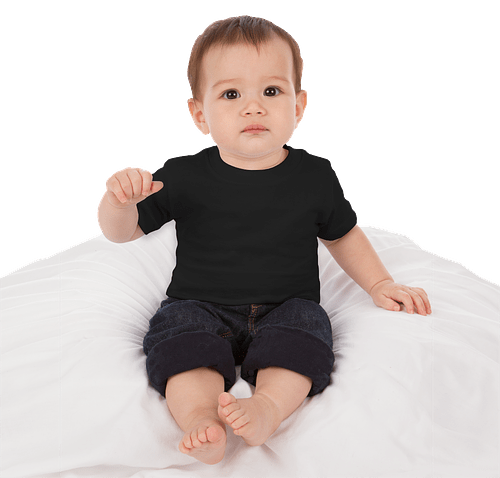 Rabbit Skins Jersey Baby T-shirt in Black