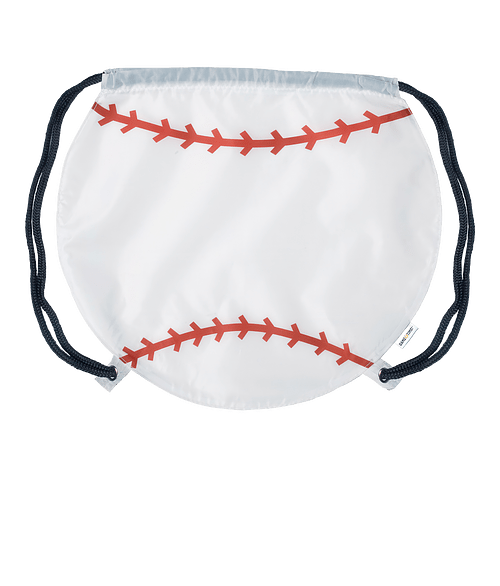 Baseball Drawstring Bag in WHITE
