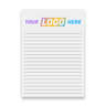 Full Color Souvenir 5" x 7" Lined Scratch Pad - 25 sheets/pad (Case of 250)