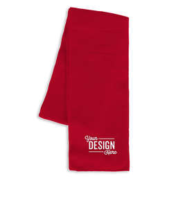 Sportsman Solid Knit Scarf - Color: Red