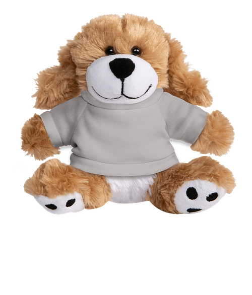 6" Big Paw Dog in Gray
