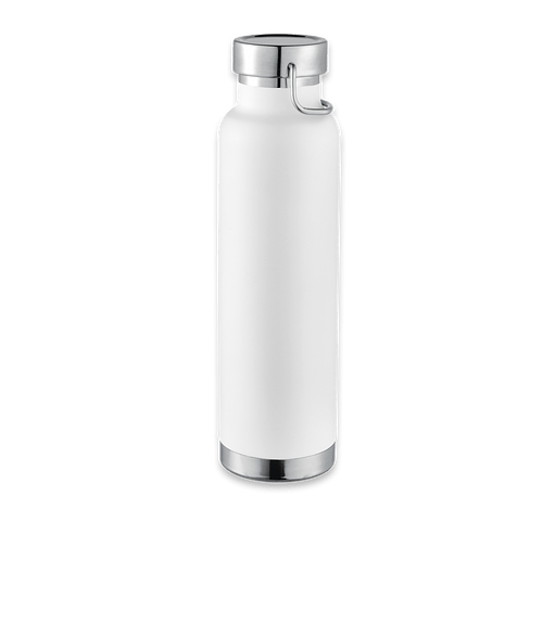 Confetti 22 oz. Thor Copper Vacuum Insulated Water Bottle in White / Confetti