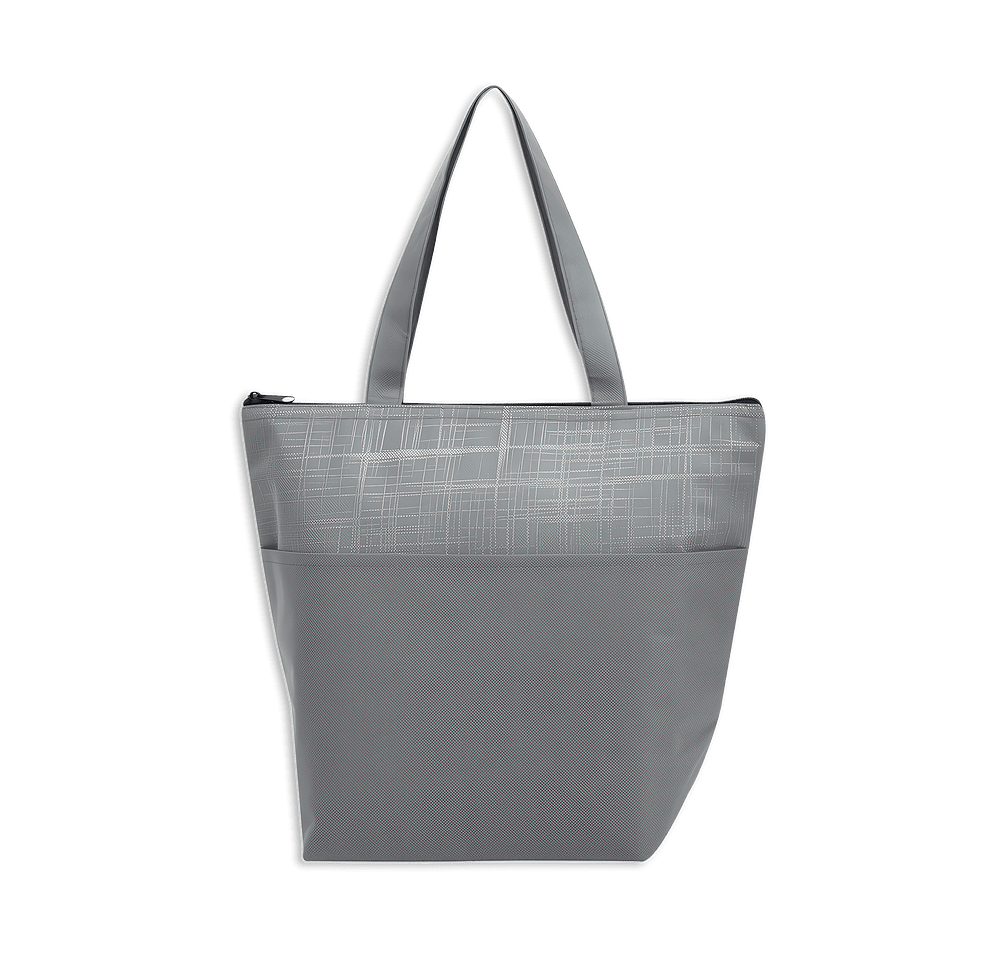 Crosshatch Non-Woven 14 Can Cooler Tote Bag-default