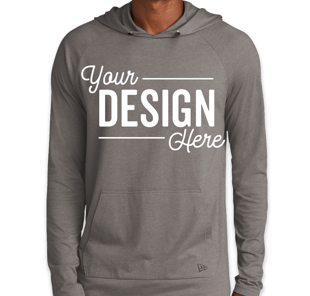 Custom New Era Tri‑Blend Long Sleeve Hooded Shirt - Design