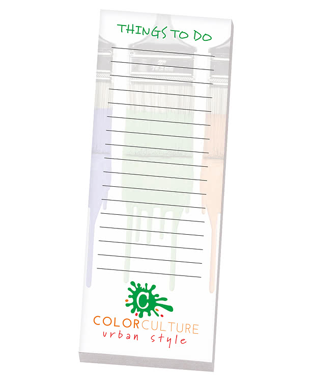 Full Color Souvenir Sticky Note - 3" x 8" - 25 sheets/pad (Case of 500)