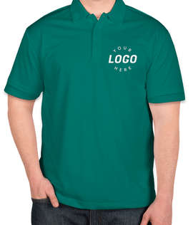 Port Authority Silk Touch Performance Polo - Screen Printed - Color: Teal Green