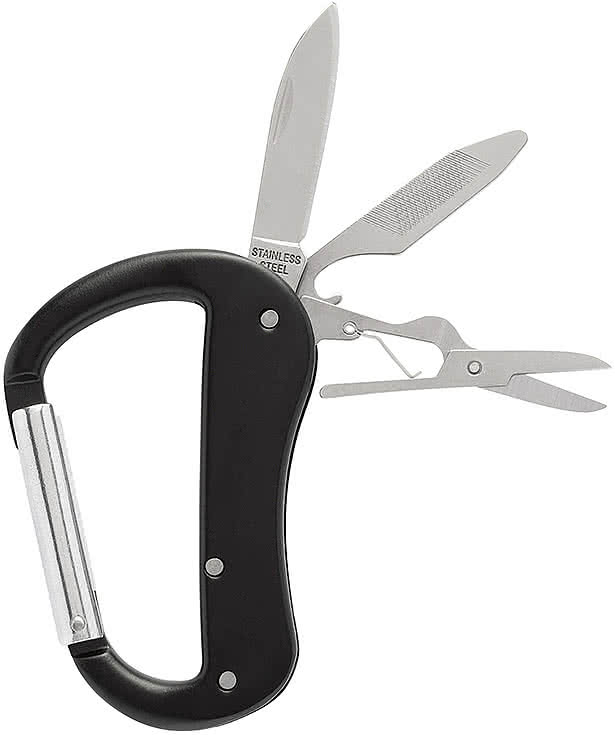 Laser Engraved Carabiner 4-in-1 Multi-Tool