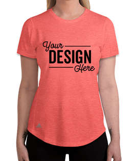 Adidas Women's Heather 100% Recycled UPF 50 Performance Shirt - Color: Power Red Heather