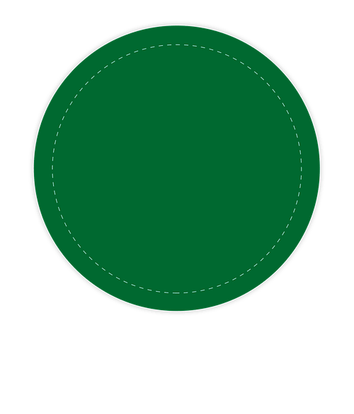 Full Color 2 in. Vinyl Circle Sticker in Kelly Green 