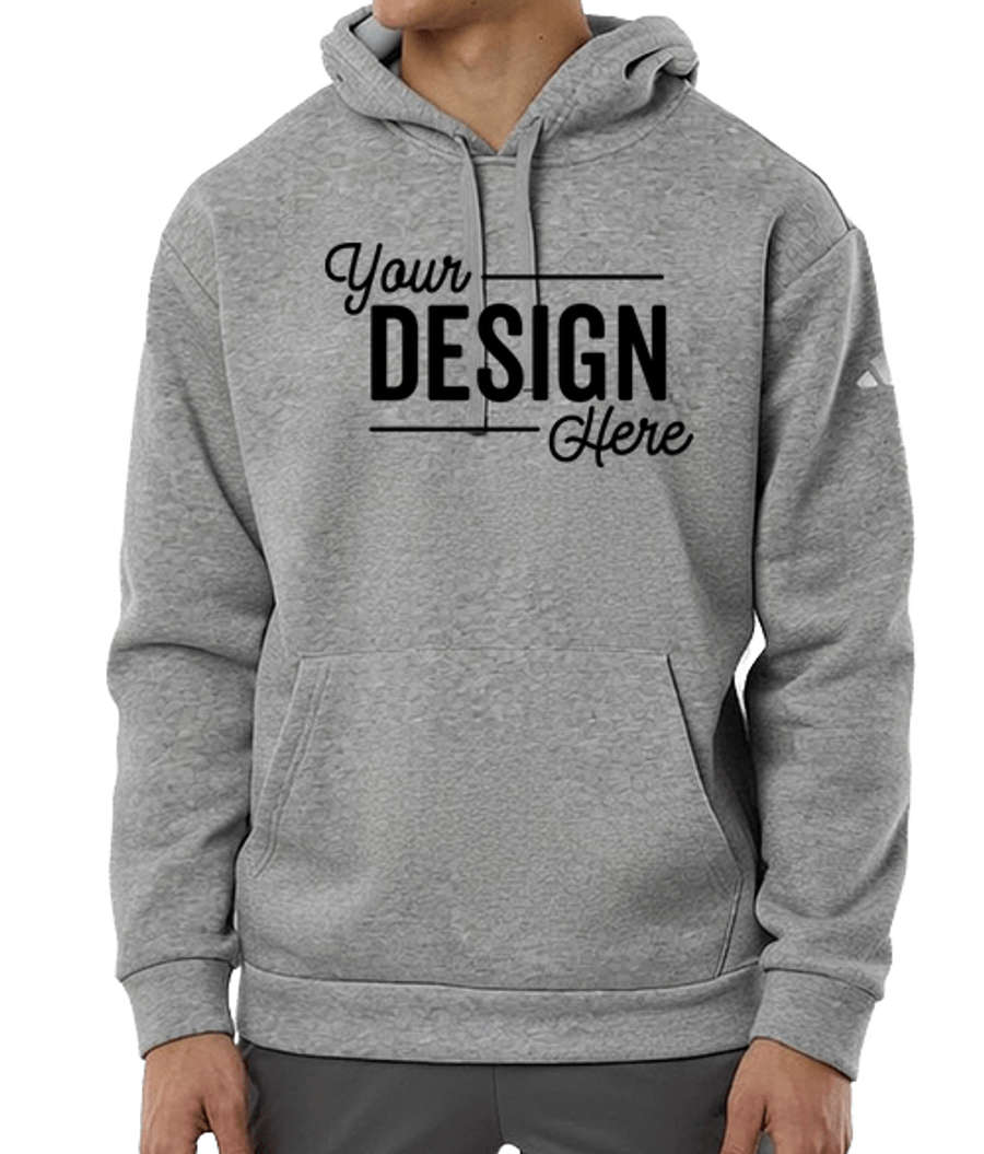 Adidas Recycled Fleece Pullover Hoodie in Medium Grey Heather