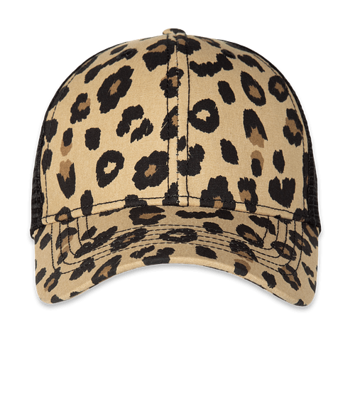 Infinity Her Women's Charlie Modern Trucker Hat in Leopard / Black