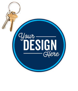 5.5 in. Circle Car Magnet w/ contrast trim - Color: Navy / Columbia Blue