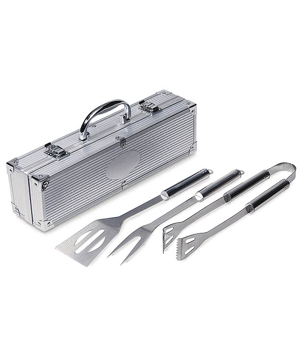 BBQ 3-Piece Set with Aluminum Storage Case