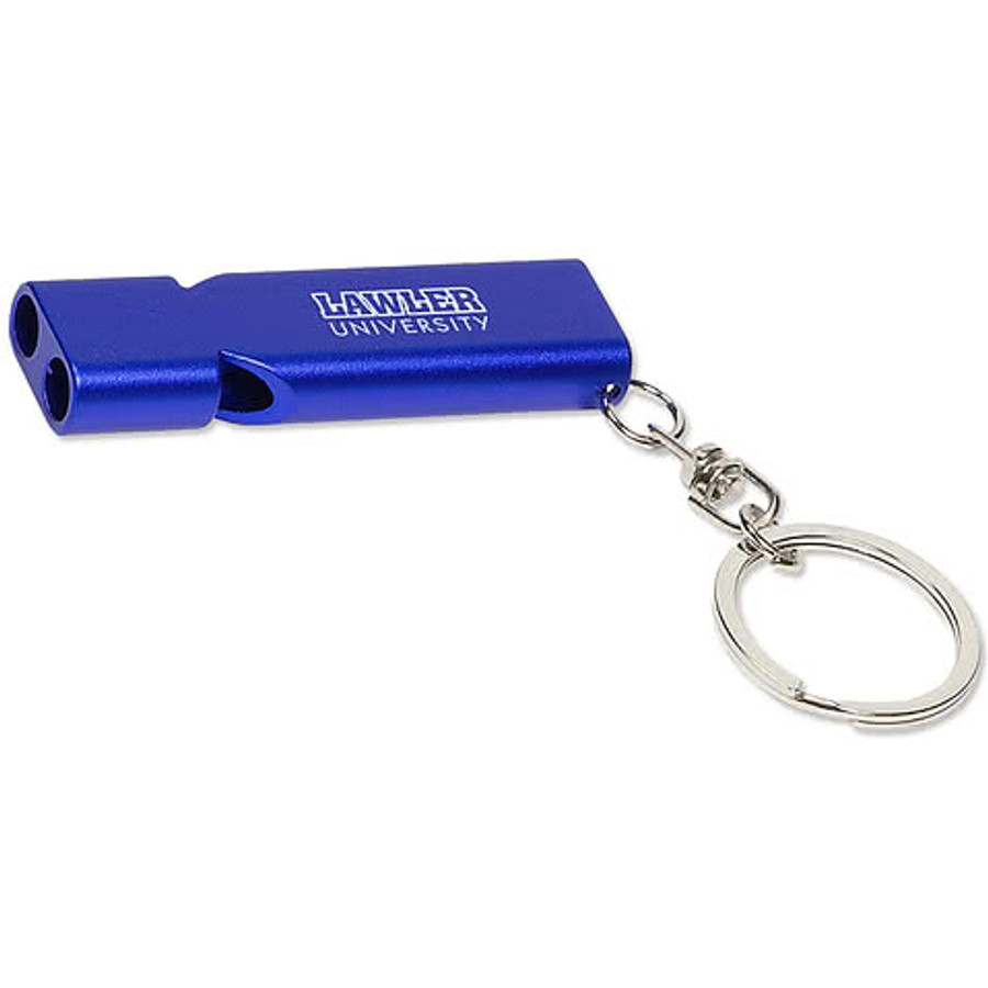 Quick-Alert Safety Whistle Keychain in Silver