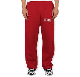 Jerzees Open Bottom Sweatpants - Color: True Red