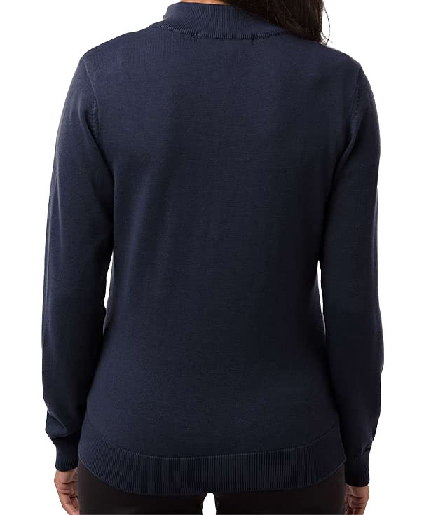 Devon & Jones Women's New Classics Recycled Quarter Zip Sweater - Embroidered
