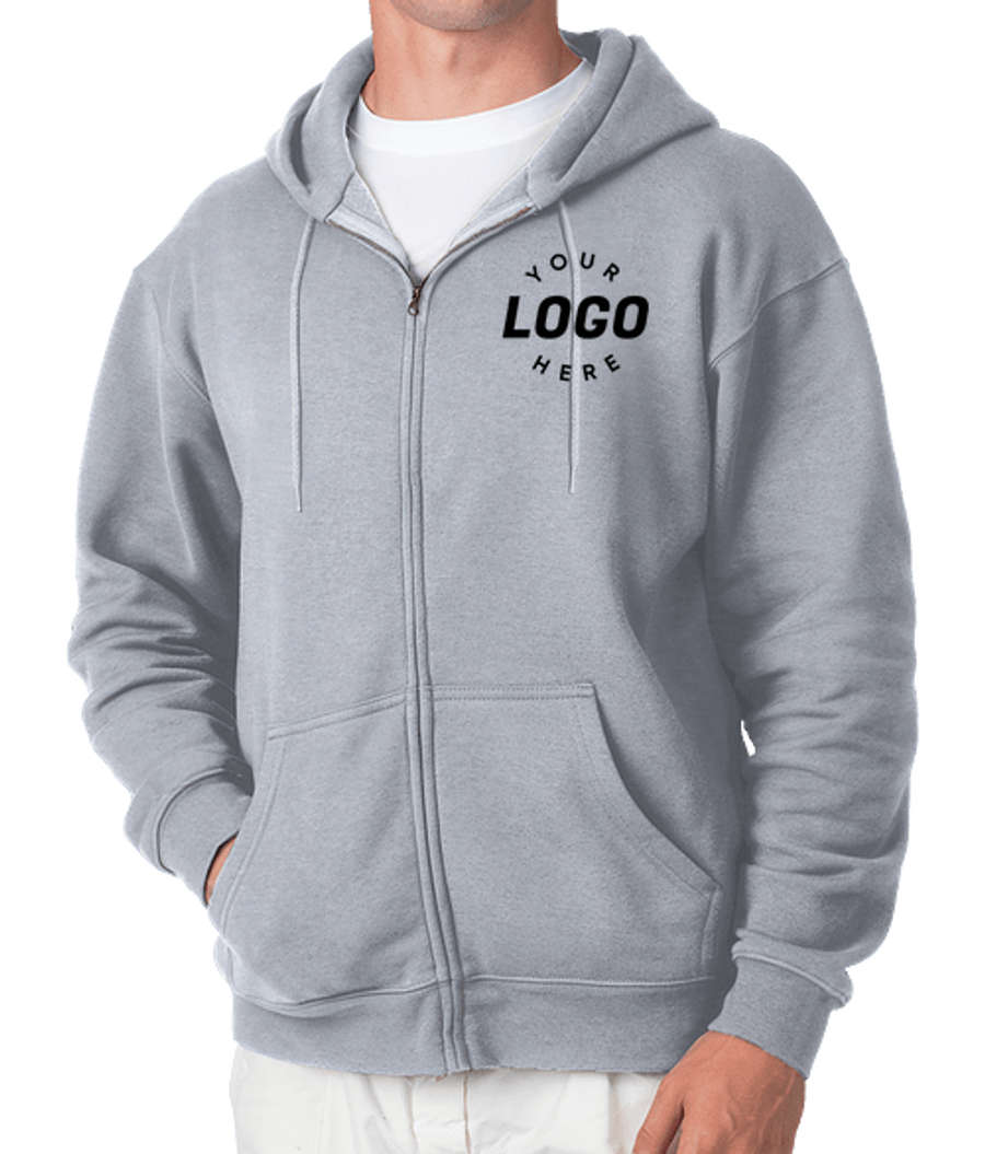 Blue Generation Heavyweight Fleece Zip Hoodie in Grey Heather