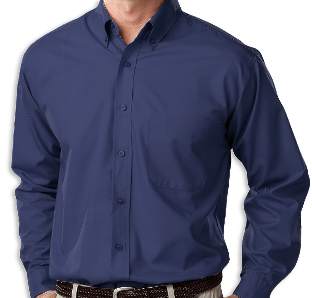 Blue Generation Value Long Sleeve Poplin Dress Shirt - Printed-default