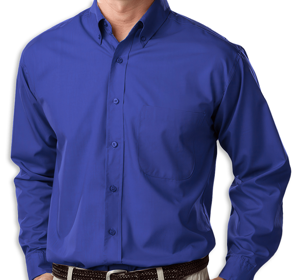 Blue Generation Value Long Sleeve Poplin Dress Shirt - Printed-default
