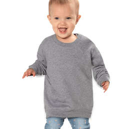 Rabbit Skins Toddler Fleece Crewneck Sweatshirt - Color: Granite Heather