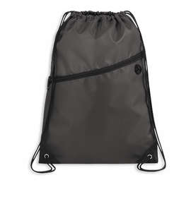 Robin Zipper Drawstring Bag - Color: Charcoal