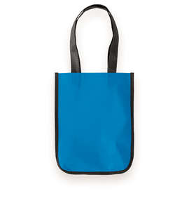Small Laminated Shopper Tote Bag - Color: Process Blue