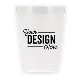 10 oz. Frosted Plastic Stadium Cup - Color: Trans Clear