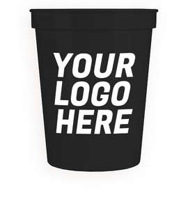 16 oz. Plastic Stadium Cup - Color: Black