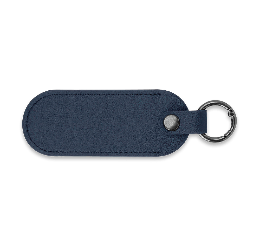Bates Leatherette Key Tag With Carabiner-default