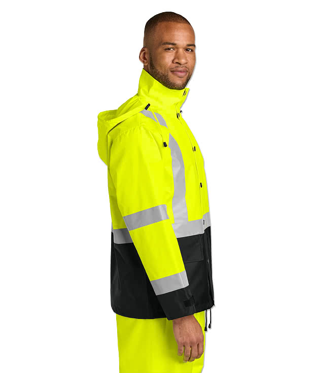 CornerStone Class 3 Safety Rain Jacket - Printed