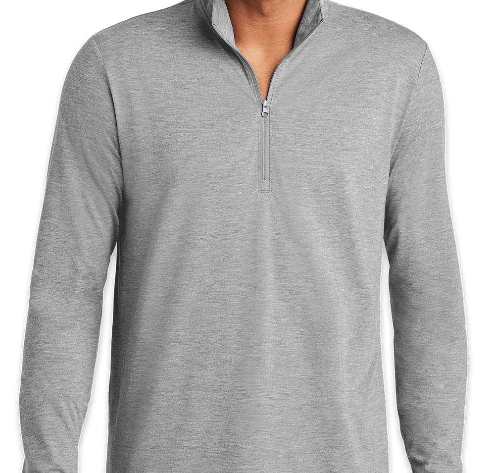 Sport-Tek Tri-Blend Quarter Zip Performance Shirt-default