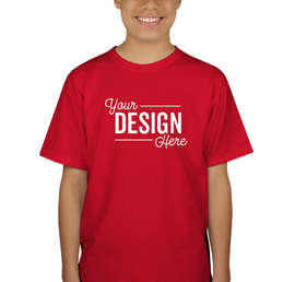 Canada - Gildan Youth 100% Cotton T-shirt - Color: Red