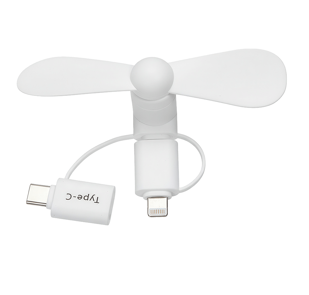 Mini Phone Fan with 3-in-1 Adapter-default