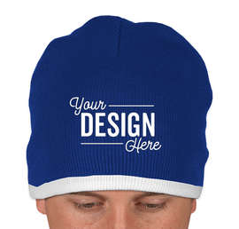 Canada - Sportsman Bottom Stripe Beanie - Color: Royal / White