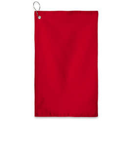 Port Authority Grommeted Hemmed Golf Towel - Color: Red