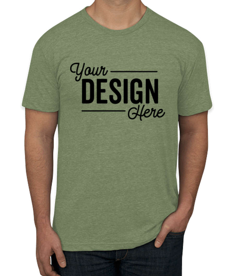 American Apparel Tri-Blend Crewneck Track T-shirt in Tri-Olive