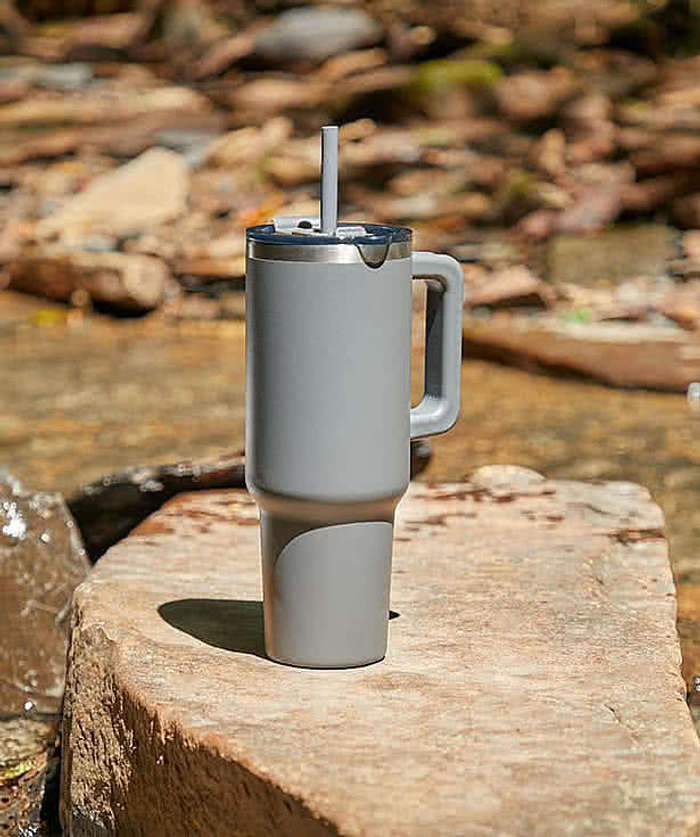 40 oz. Pinnacle Stainless Steel Tumbler with Straw