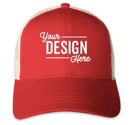 Econscious Organic/Recycled Trucker Hat - Color: Red / Oyster