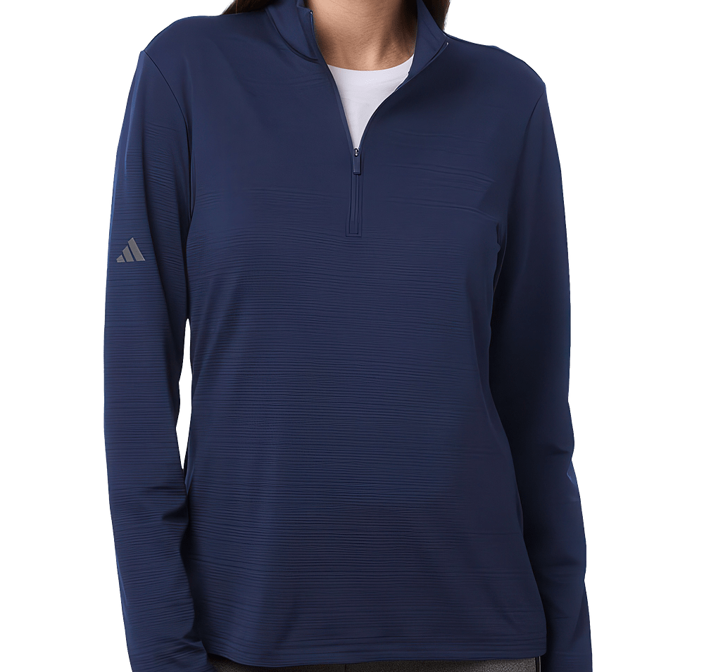 Adidas Women's Textured Stripe Recycled Performance Quarter-Zip Pullover-default