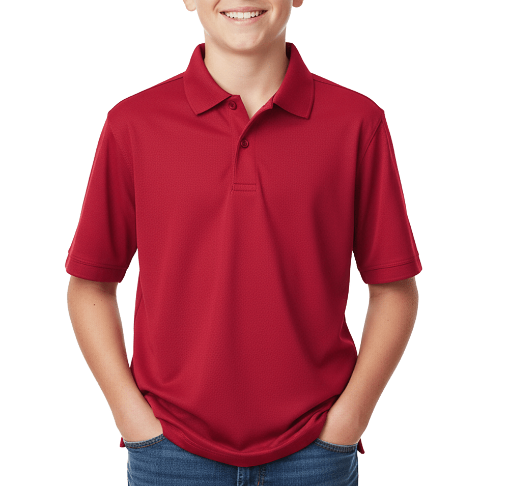 Core 365 Youth Resolve Recycled UPF 40+ Performance Pique Polo - Embroidered-default