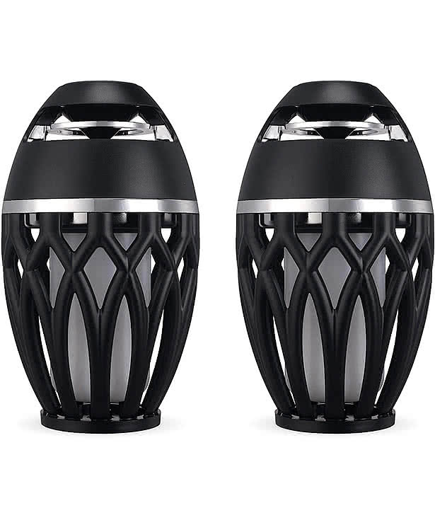 iLive Tiki Wireless Bluetooth Speakers with LED Flame